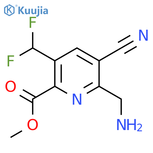 Methyl 2-(aminomethyl)-3-cyano-5-(difluoromethyl)pyridine-6-carboxylate structure