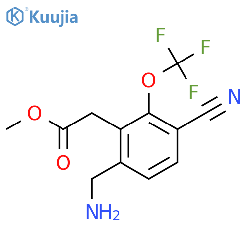 Methyl 6-aminomethyl-3-cyano-2-(trifluoromethoxy)phenylacetate structure