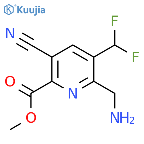 Methyl 2-(aminomethyl)-5-cyano-3-(difluoromethyl)pyridine-6-carboxylate structure