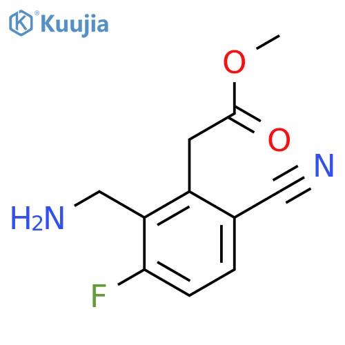 Methyl 2-aminomethyl-6-cyano-3-fluorophenylacetate structure