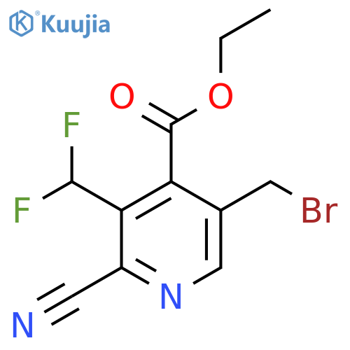 Ethyl 5-(bromomethyl)-2-cyano-3-(difluoromethyl)pyridine-4-carboxylate structure
