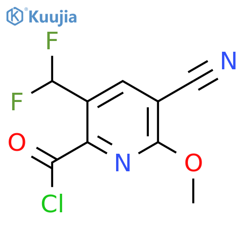 3-Cyano-5-(difluoromethyl)-2-methoxypyridine-6-carbonyl chloride structure