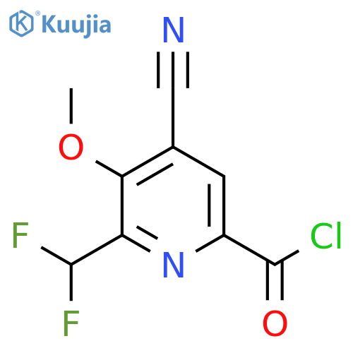 4-Cyano-2-(difluoromethyl)-3-methoxypyridine-6-carbonyl chloride structure