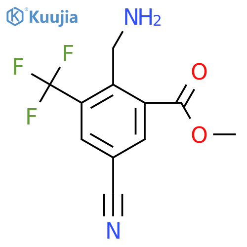 Methyl 2-aminomethyl-5-cyano-3-(trifluoromethyl)benzoate structure