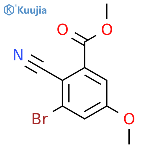 Methyl 3-bromo-2-cyano-5-methoxybenzoate structure