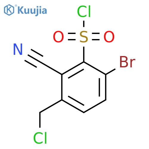 6-Bromo-3-chloromethyl-2-cyanobenzenesulfonyl chloride structure