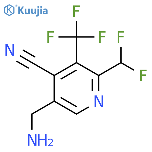 5-(Aminomethyl)-4-cyano-2-(difluoromethyl)-3-(trifluoromethyl)pyridine structure