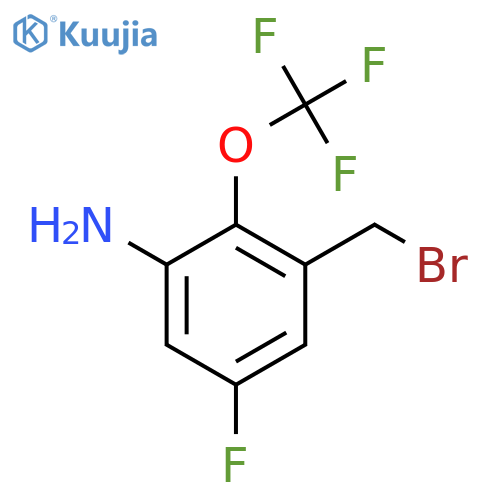3-Amino-5-fluoro-2-(trifluoromethoxy)benzyl bromide structure