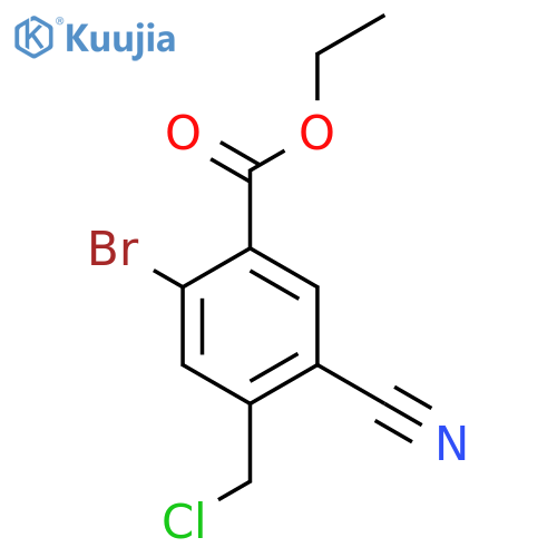 Ethyl 2-bromo-4-chloromethyl-5-cyanobenzoate structure