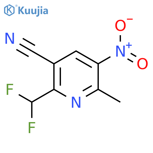 3-Cyano-2-(difluoromethyl)-6-methyl-5-nitropyridine structure