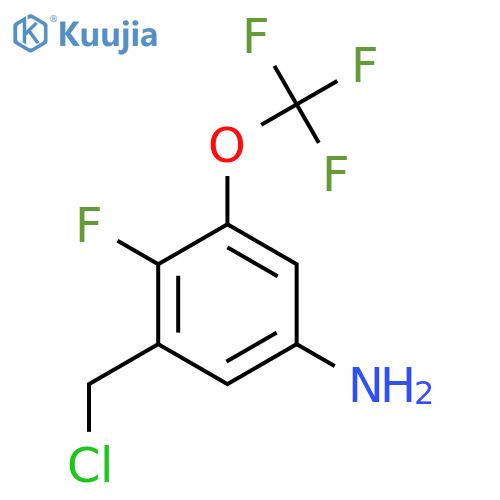 5-Amino-2-fluoro-3-(trifluoromethoxy)benzyl chloride structure