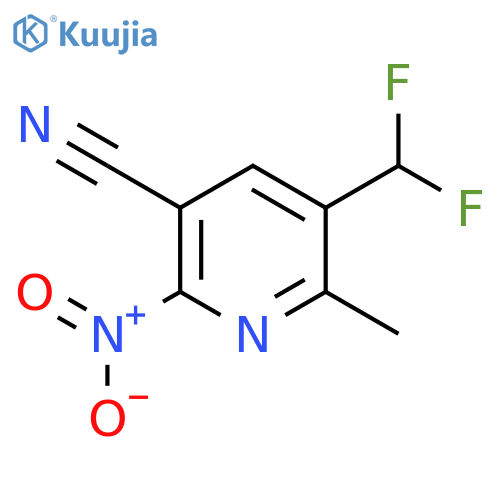 3-Cyano-5-(difluoromethyl)-6-methyl-2-nitropyridine structure