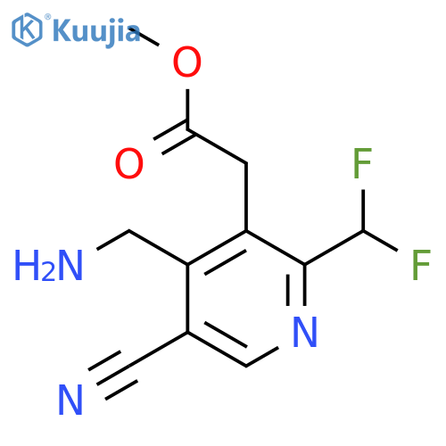 Methyl 4-(aminomethyl)-5-cyano-2-(difluoromethyl)pyridine-3-acetate structure