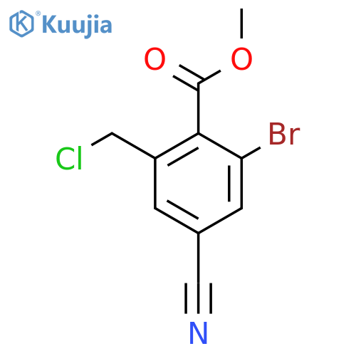 Methyl 2-bromo-6-chloromethyl-4-cyanobenzoate structure