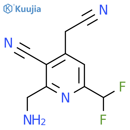 2-(Aminomethyl)-3-cyano-6-(difluoromethyl)pyridine-4-acetonitrile structure