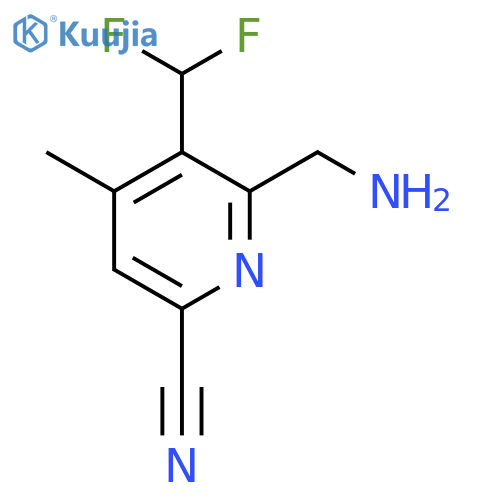 2-(Aminomethyl)-6-cyano-3-(difluoromethyl)-4-methylpyridine structure