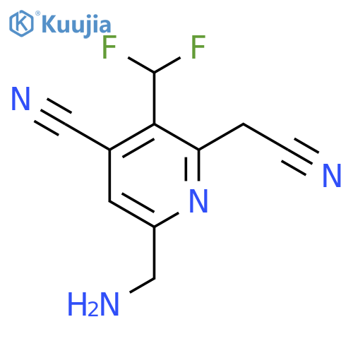 6-(Aminomethyl)-4-cyano-3-(difluoromethyl)pyridine-2-acetonitrile structure