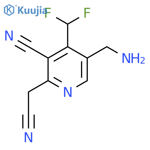 5-(Aminomethyl)-3-cyano-4-(difluoromethyl)pyridine-2-acetonitrile structure