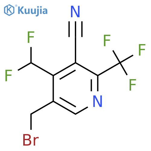5-(Bromomethyl)-3-cyano-4-(difluoromethyl)-2-(trifluoromethyl)pyridine structure