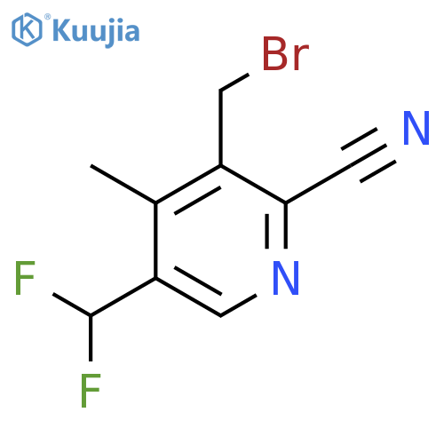 3-(Bromomethyl)-2-cyano-5-(difluoromethyl)-4-methylpyridine structure