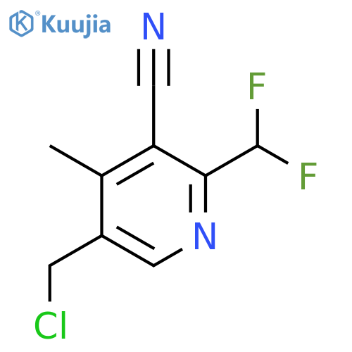 5-(Chloromethyl)-3-cyano-2-(difluoromethyl)-4-methylpyridine structure
