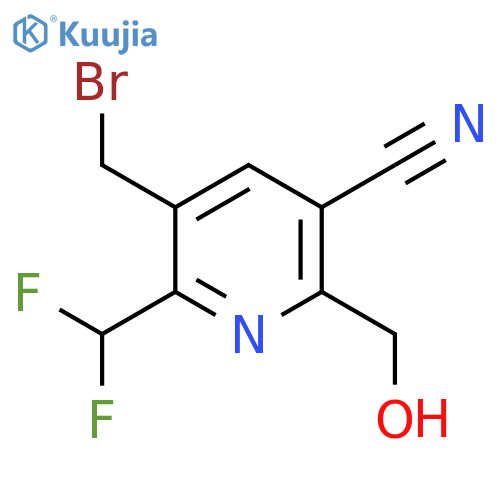 3-(Bromomethyl)-5-cyano-2-(difluoromethyl)pyridine-6-methanol structure