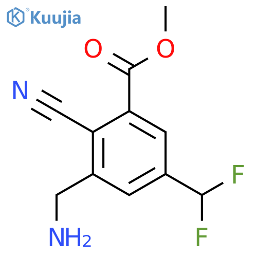 Methyl 3-aminomethyl-2-cyano-5-(difluoromethyl)benzoate structure