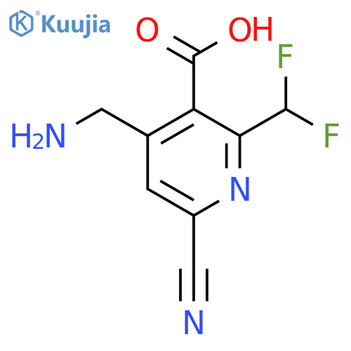 4-(Aminomethyl)-6-cyano-2-(difluoromethyl)pyridine-3-carboxylic acid structure