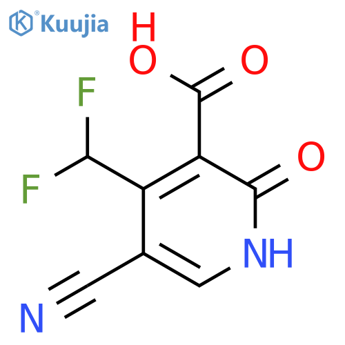 5-Cyano-4-(difluoromethyl)-2-hydroxypyridine-3-carboxylic acid structure