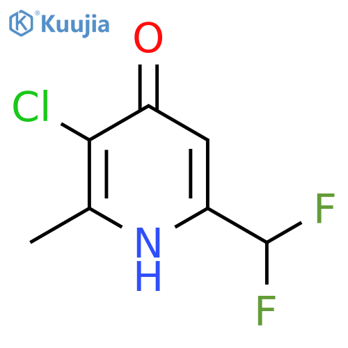 3-Chloro-6-(difluoromethyl)-4-hydroxy-2-methylpyridine structure