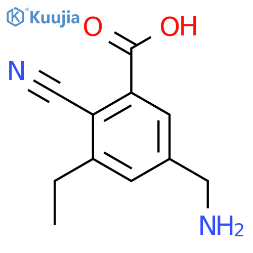 5-Aminomethyl-2-cyano-3-ethylbenzoic acid structure