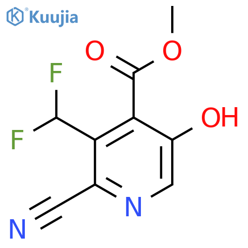 Methyl 2-cyano-3-(difluoromethyl)-5-hydroxypyridine-4-carboxylate structure