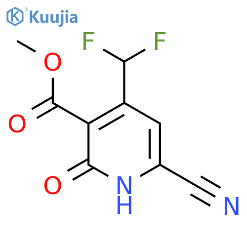 Methyl 6-cyano-4-(difluoromethyl)-2-hydroxypyridine-3-carboxylate structure