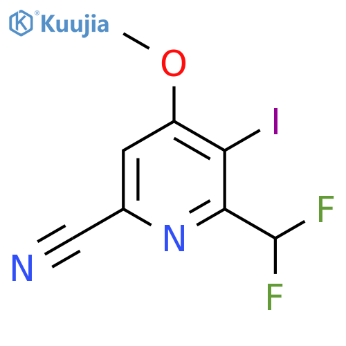 6-Cyano-2-(difluoromethyl)-3-iodo-4-methoxypyridine structure
