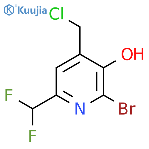 2-Bromo-4-(chloromethyl)-6-(difluoromethyl)-3-hydroxypyridine structure