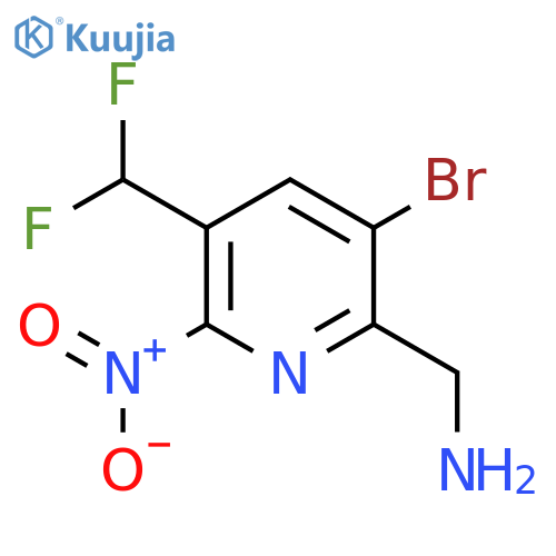 2-(Aminomethyl)-3-bromo-5-(difluoromethyl)-6-nitropyridine structure