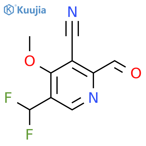 3-Cyano-5-(difluoromethyl)-4-methoxypyridine-2-carboxaldehyde structure