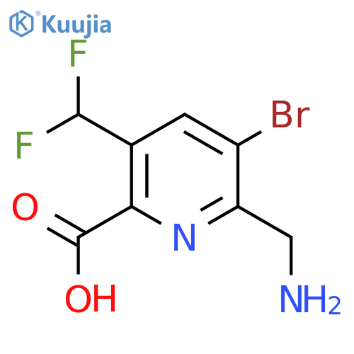 2-(Aminomethyl)-3-bromo-5-(difluoromethyl)pyridine-6-carboxylic acid structure