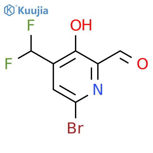 6-Bromo-4-(difluoromethyl)-3-hydroxypyridine-2-carboxaldehyde structure
