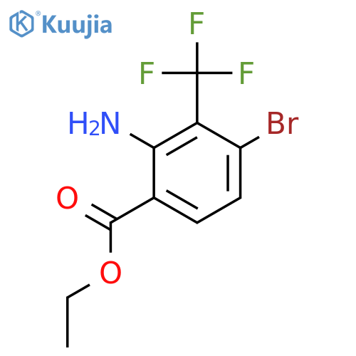 Ethyl 2-amino-4-bromo-3-(trifluoromethyl)benzoate structure