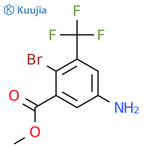 Methyl 5-amino-2-bromo-3-(trifluoromethyl)benzoate structure