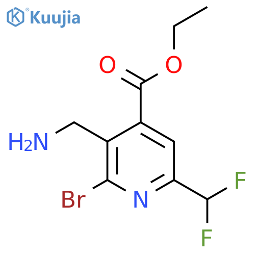 Ethyl 3-(aminomethyl)-2-bromo-6-(difluoromethyl)pyridine-4-carboxylate structure