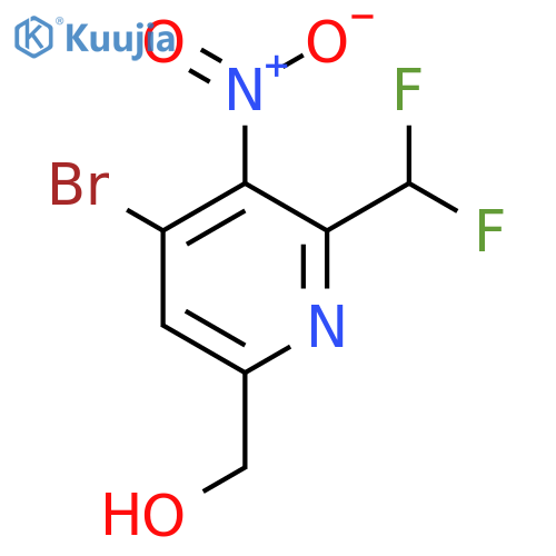 4-Bromo-2-(difluoromethyl)-3-nitropyridine-6-methanol structure