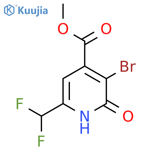 Methyl 3-bromo-6-(difluoromethyl)-2-hydroxypyridine-4-carboxylate structure
