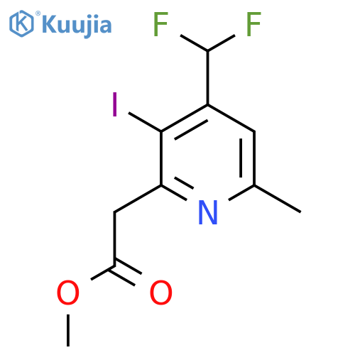 Methyl 4-(difluoromethyl)-3-iodo-6-methylpyridine-2-acetate structure