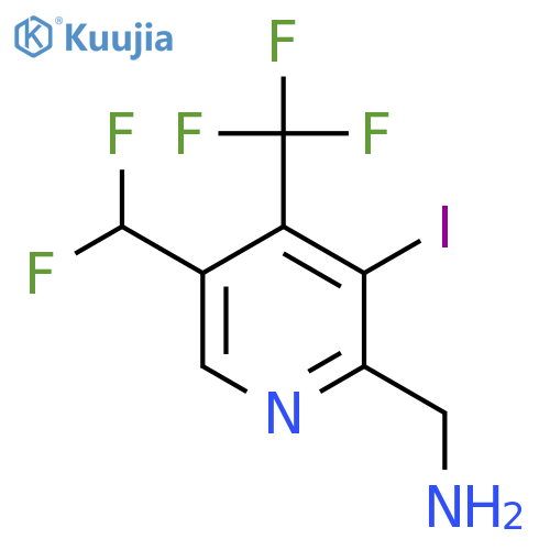 2-(Aminomethyl)-5-(difluoromethyl)-3-iodo-4-(trifluoromethyl)pyridine structure