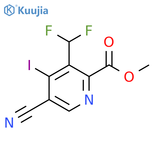 Methyl 5-cyano-3-(difluoromethyl)-4-iodopyridine-2-carboxylate structure
