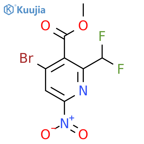 Methyl 4-bromo-2-(difluoromethyl)-6-nitropyridine-3-carboxylate structure