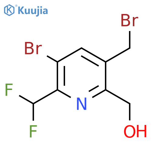 3-Bromo-5-(bromomethyl)-2-(difluoromethyl)pyridine-6-methanol structure