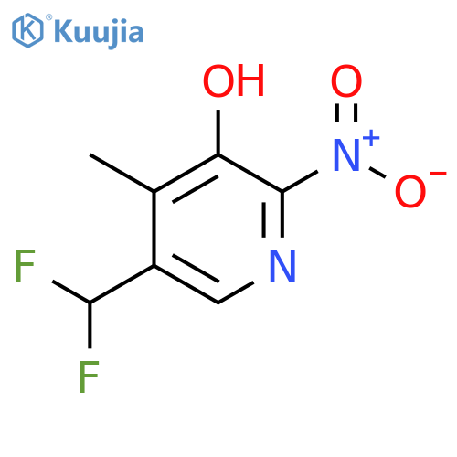 5-(Difluoromethyl)-3-hydroxy-4-methyl-2-nitropyridine structure